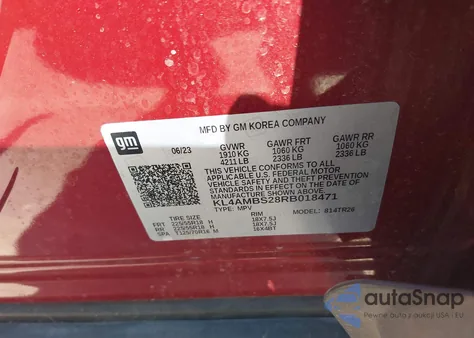 2024 Buick Encore Gx Preferred z USA, uszkodzony, nr VIN KL4AMBS28RB018471